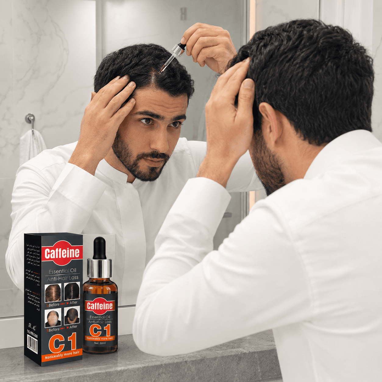 زيت الكافيين ضد التساقط